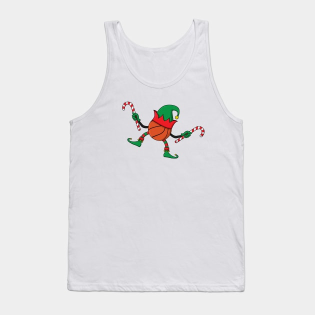 Christmas Basketball Elf Tank Top by RockyDesigns